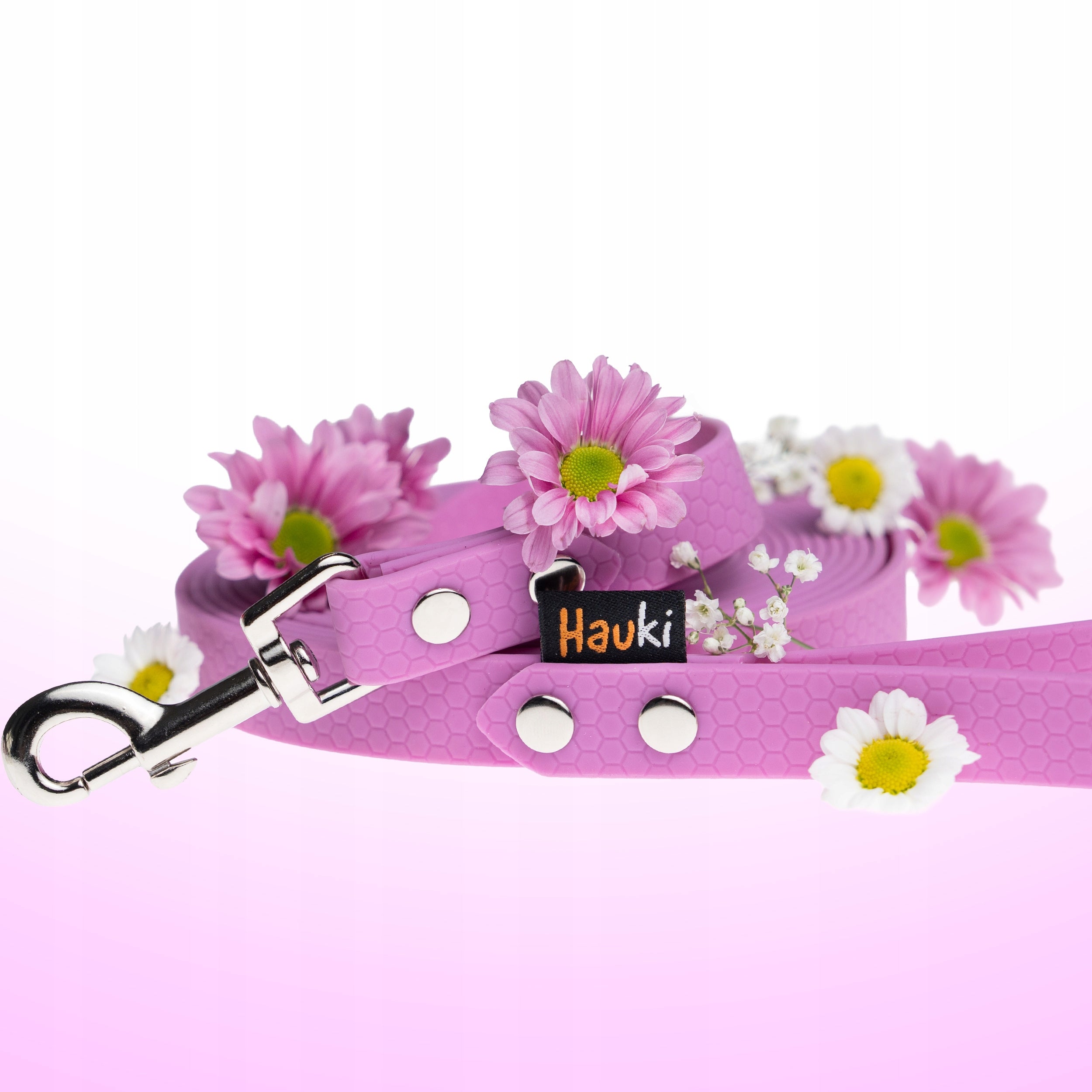 LEASH FOR LARGE 15M. TRAINING CORD. LAVENDER, SILVER ELEMENTS. HEXA Manufacturer code Smycz dla dużego psa 15m