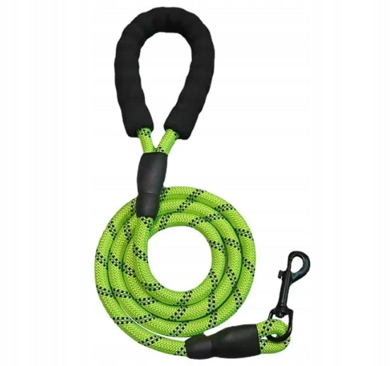 LEASH GREEN REFLECTIVE DOG CORD WITH SOFT GRIP 3 M