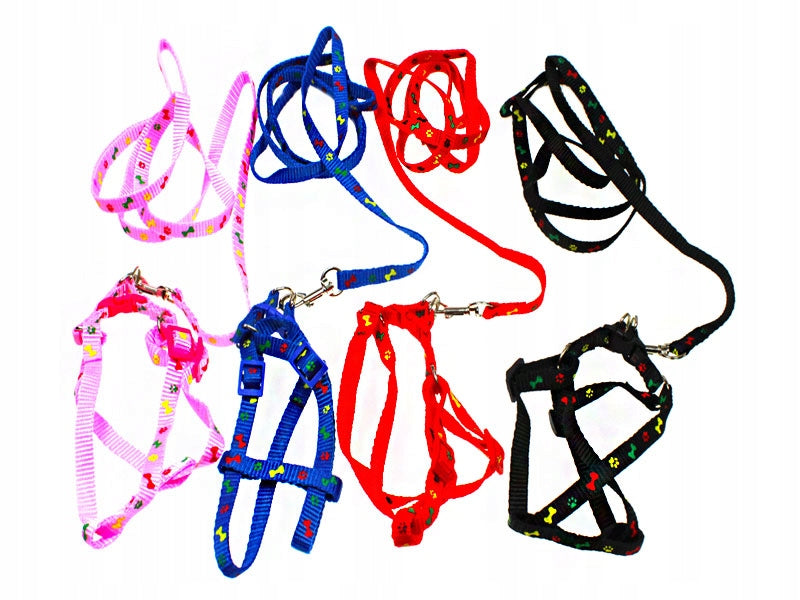 LEASH + HARNESS FOR DOG AND CAT, SOLID COLORS Brand no brand