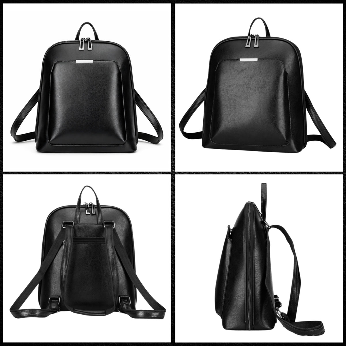 LEATHER BACKPACK LEATHER BAG WOMEN'S BAG A4 ROOMY ELEGANT Brand no brand