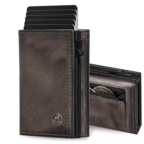 LEATHER CARD CASE POP UP RFID PROTECTION FOR MEN WOMEN plastic Brand no brand