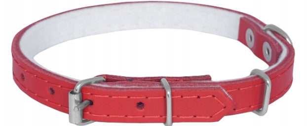 LEATHER COLLAR FOR DOG 60 CM 4 COLORS SOLID FV
