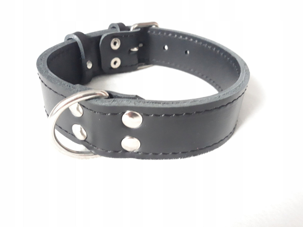 LEATHER COLLAR MEGA STRONG 4cm/65cm