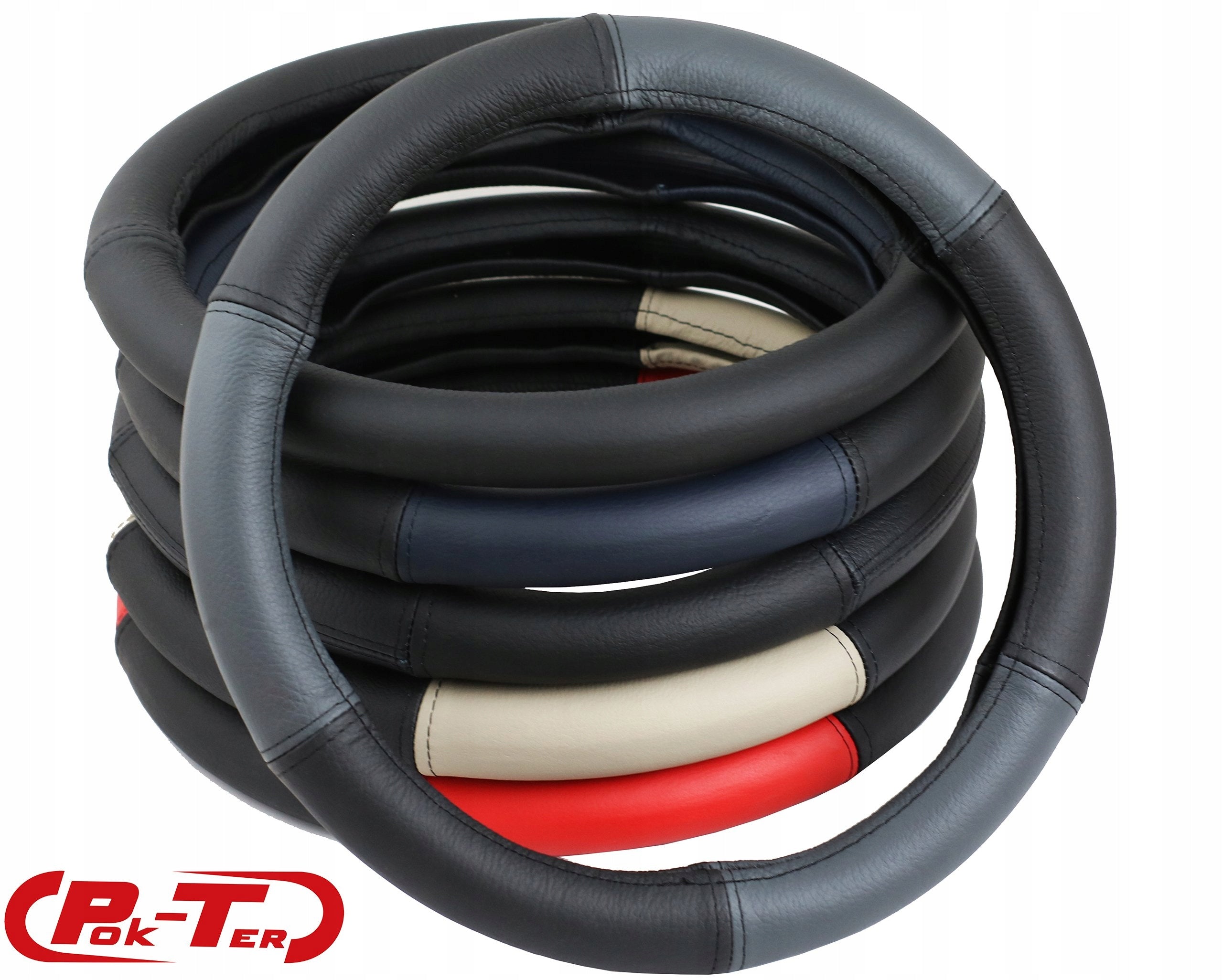 LEATHER COVER STEERING WHEEL COVER LEATHER Manufacturer Pok-Ter