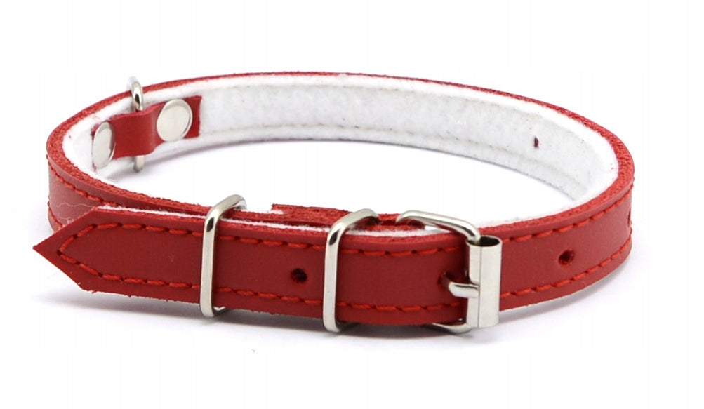 LEATHER DOG COLLAR 13 MM 25-38 CM