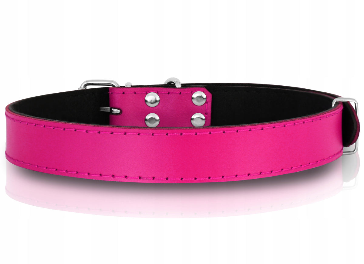 LEATHER DOG COLLAR GENUINE LEATHER r. 26-36 S Brand Reverse
