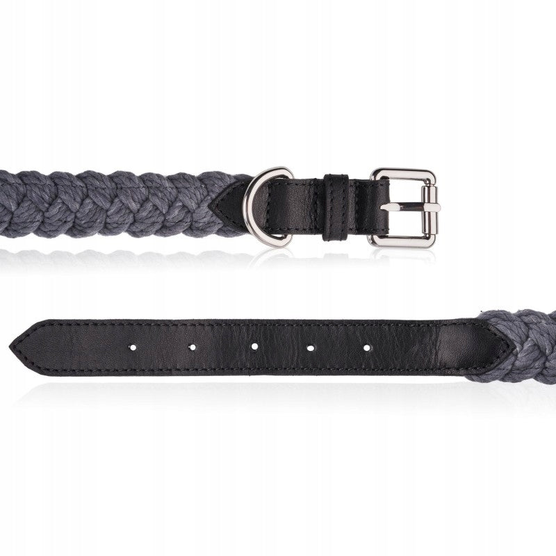 LEATHER DOG COLLAR SIZE. L PETSOME BRAIDED Brand no brand