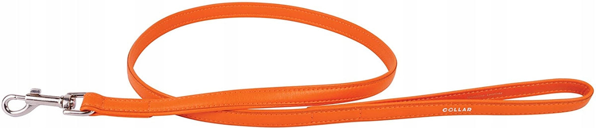 LEATHER DOG LEASH WAUDOG COLLAR122CM/18MM ORANGE Manufacturer code 33734