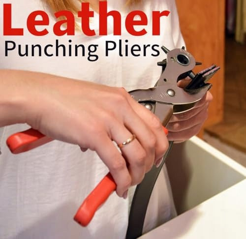 LEATHER HOLE PLIERS SWIVEL BELT PUNCH 2 PCS Leather Manufacturer code Nieoznaczona