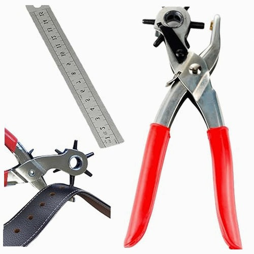 LEATHER HOLE PLIERS SWIVEL BELT PUNCH 2 PCS Leather