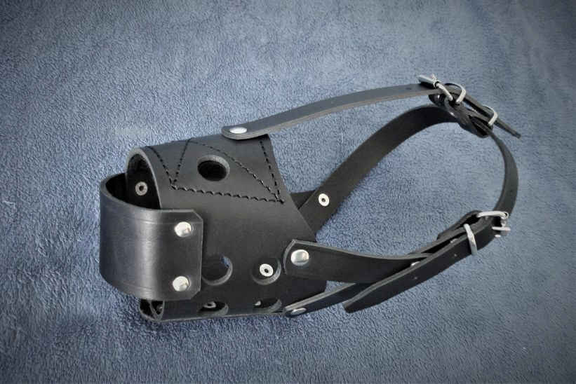 LEATHER MUZZLE AM-STAFF PIT-BULL TO SIZE!!! Manufacturer code 14081