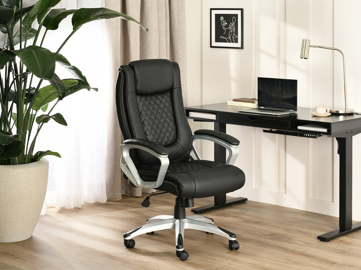 LEATHER OFFICE CHAIR WITH CONTOURED BACKREST FOR OFFICE GABOR BLACK Manufacturer code 5907698616641