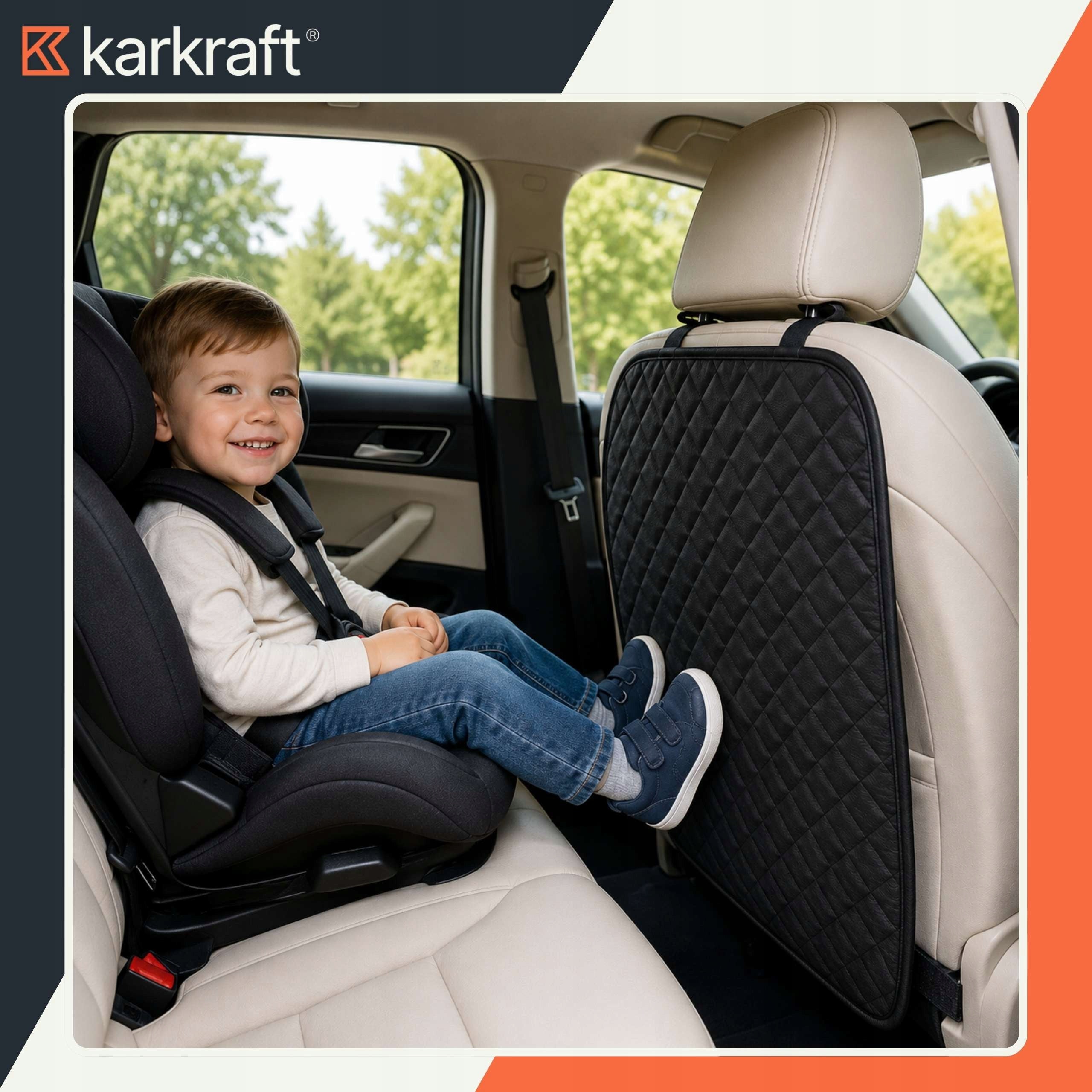 LEATHER PROTECTIVE MAT BACK SEAT PROTECTOR BACK SEAT COVER Packaging status original