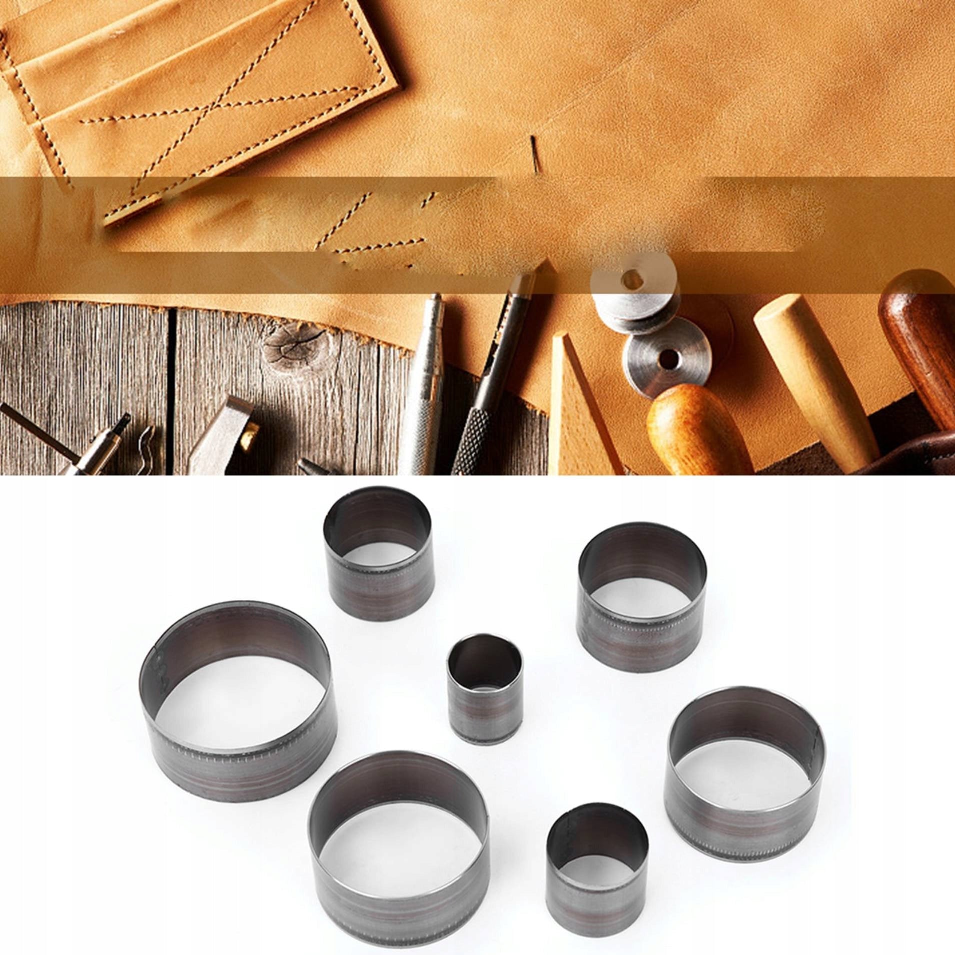 LEATHER PUNCHING TOOL ROUND LEATHER PUNCH 7 PCS Manufacturer code GY08325