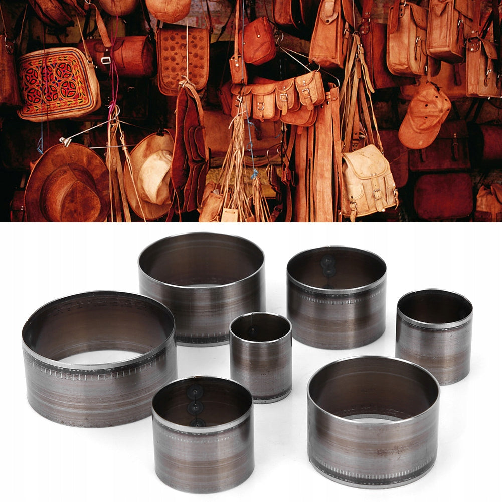 LEATHER PUNCHING TOOL ROUND LEATHER PUNCH 7 PCS