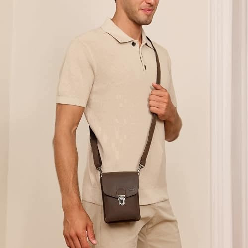 LEATHER SACHET FOR PHONE STRAP GUSTI NELLY WALNUT FOR HOME Manufacturer code SWC5908151035474