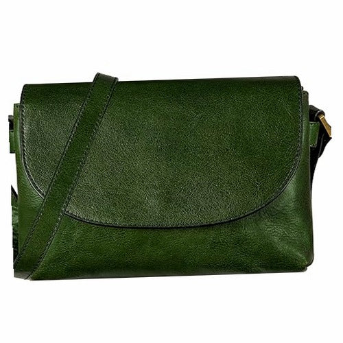 LEATHER SHOULDER BAG FOR WOMEN GREEN HANDBAG WALLET FOR HOME