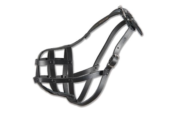 LEATHER muzzle BOXER SMALL RIVETED Dino