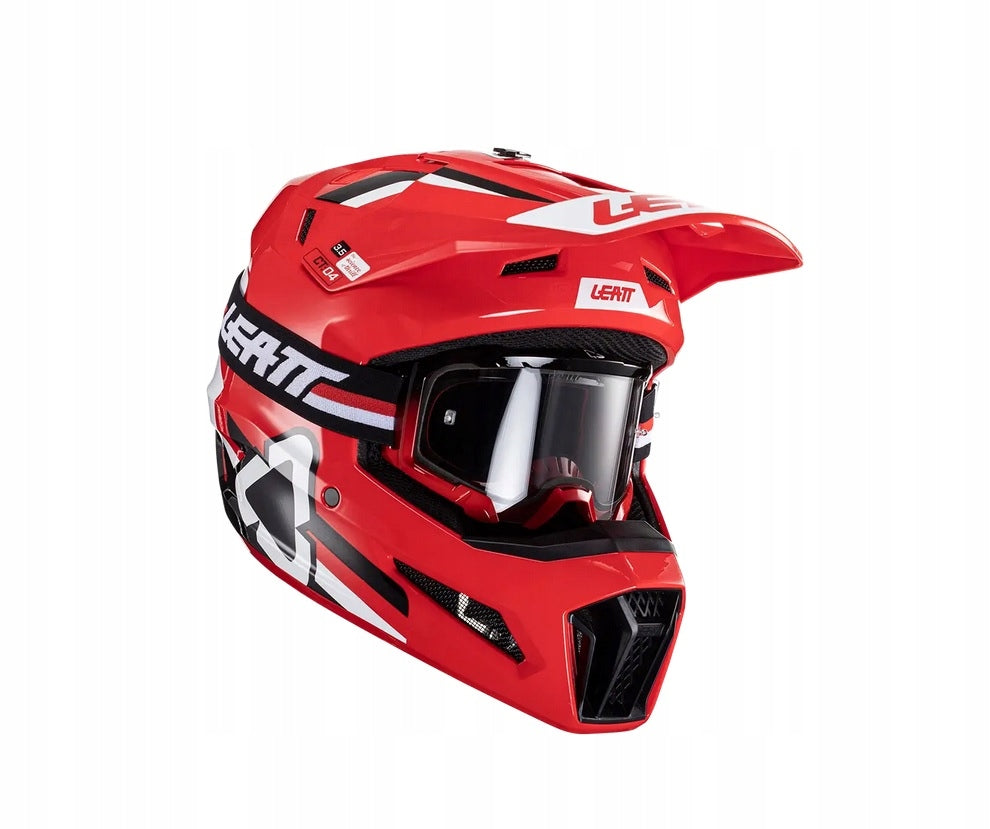 LEATT HELMET MOTO 3.5 Red + XL GOGGLES