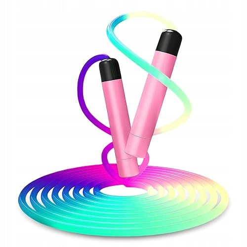 LED BACKLIT JUMP ROPE PINK FOR KIDS TO PLAY AND EXERCISE AT HOME