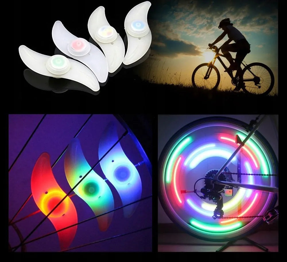 LED BICYCLE LIGHT BICYCLE WHEEL COVER GLOWING AT NIGHT BIKE 4pcs Brand Karwil