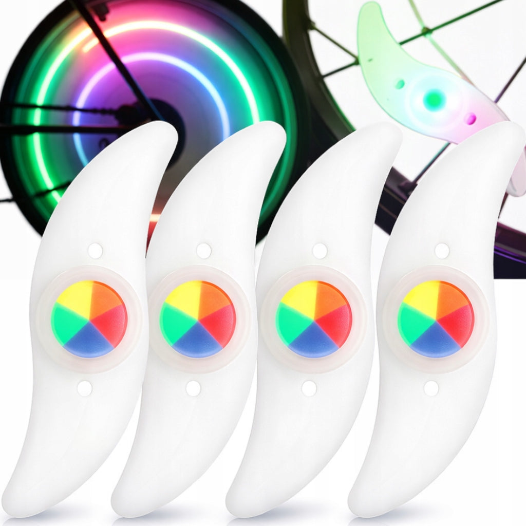 LED BICYCLE LIGHT BICYCLE WHEEL COVER GLOWING AT NIGHT BIKE 4pcs