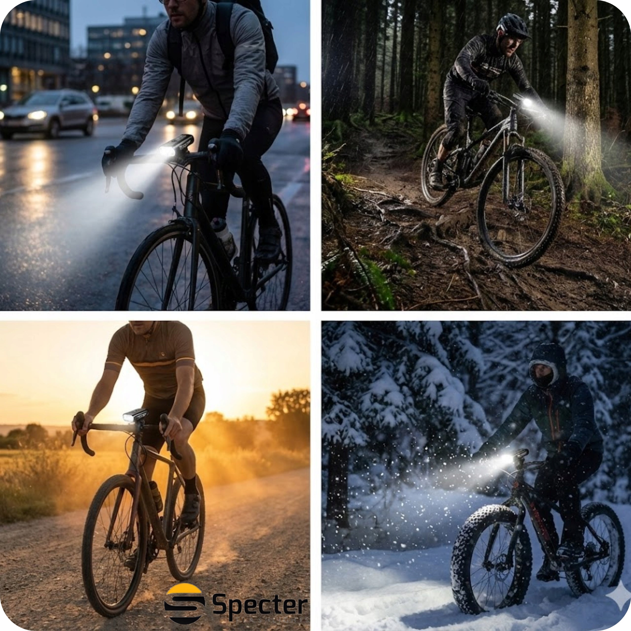 LED BICYCLE LIGHT SPECTER GHOST650 650LM ALUMINUM USB C 4400MAH Manufacturer code SPECTER LAMPKA ROWER GHOST650 LED IPX6 USB C