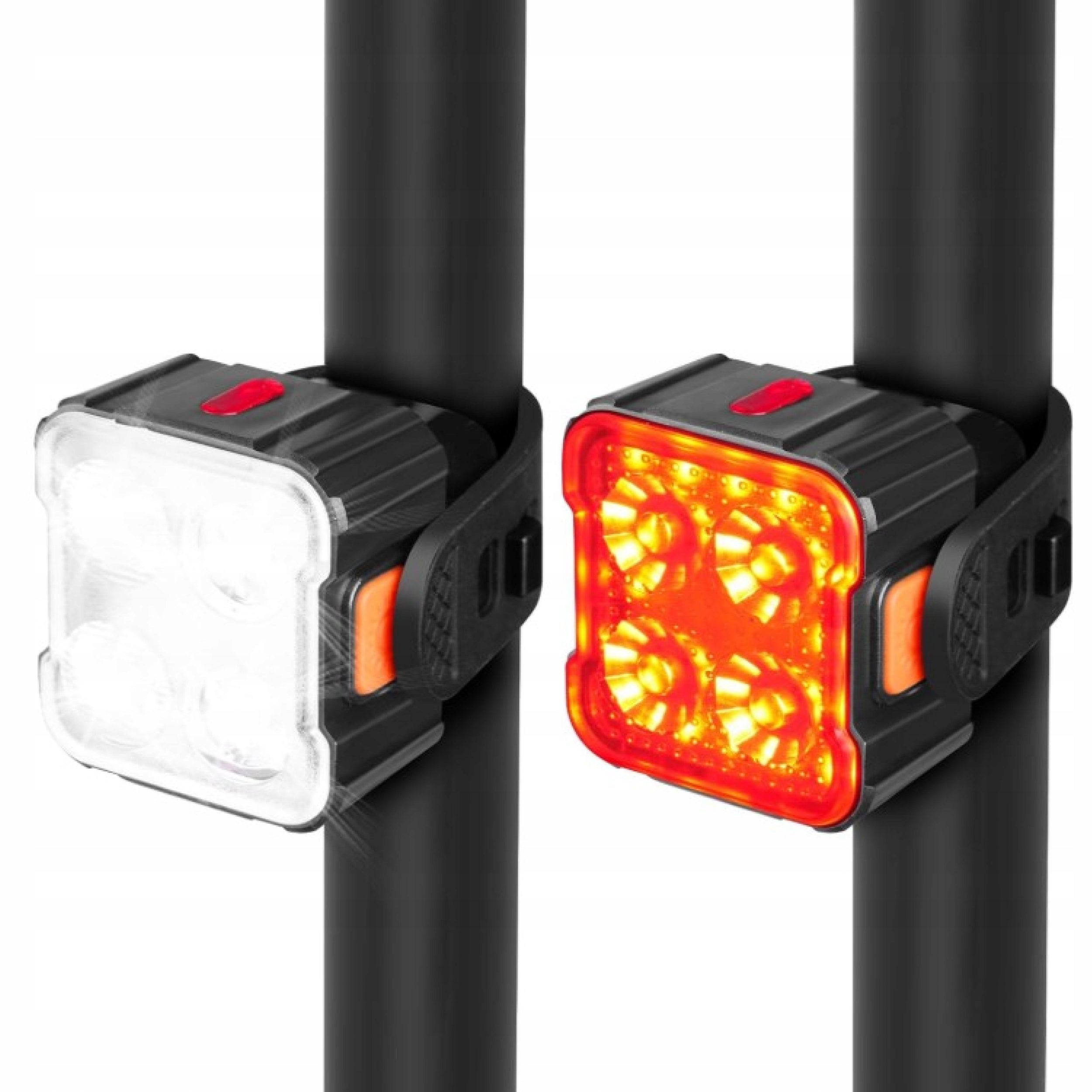 LED BICYCLE LIGHT USB C SET for Front and Rear Waterproof Front Rear Kind set