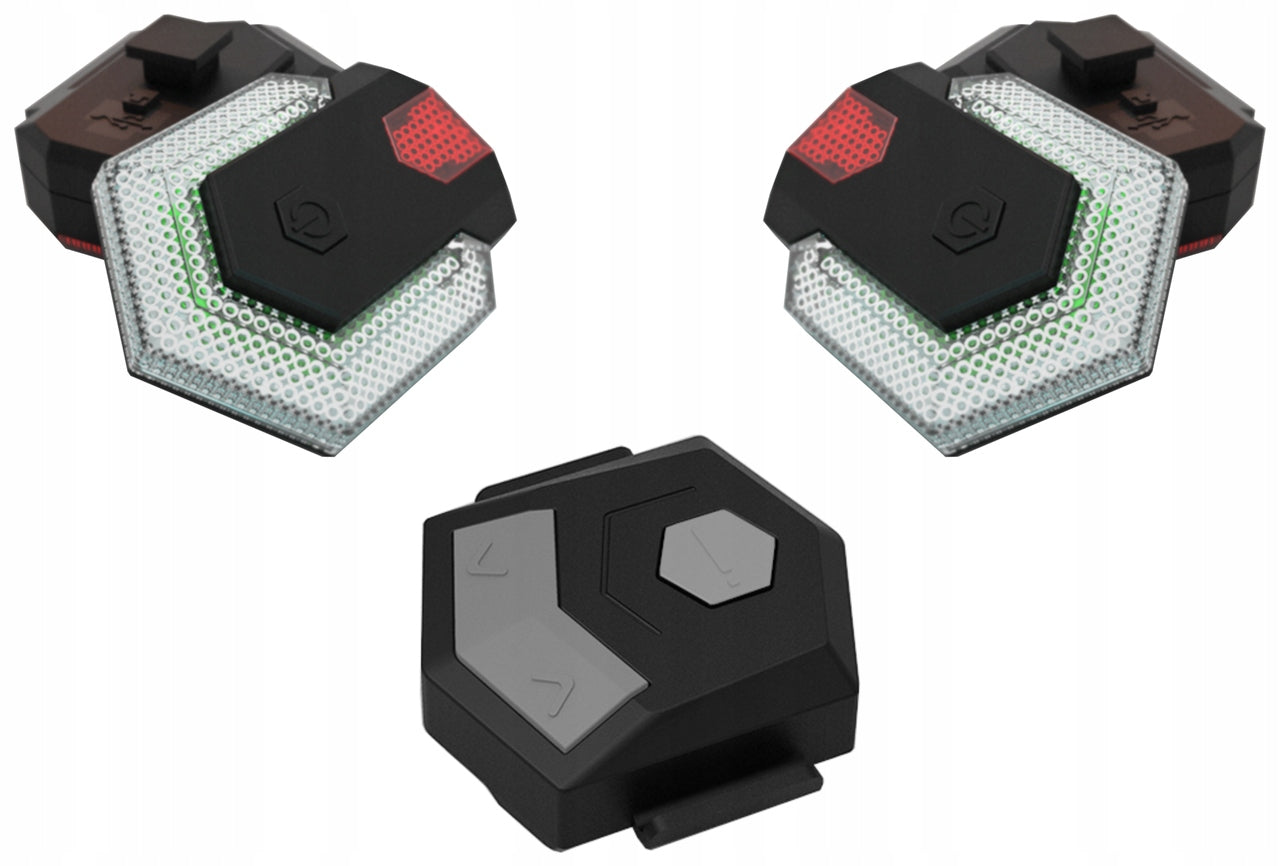 LED BICYCLE TURN SIGNALS FOR SCOOTER FOR BIKE 4 PIECES LED + REMOTE CONTROL Brand RevoltTech