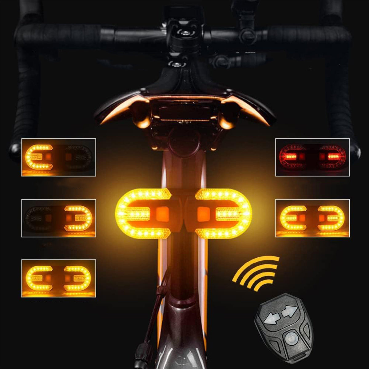 LED BICYCLE TURN SIGNALS FOR SCOOTER FOR BIKE LED USB+ REMOTE CONTROL Brand no brand