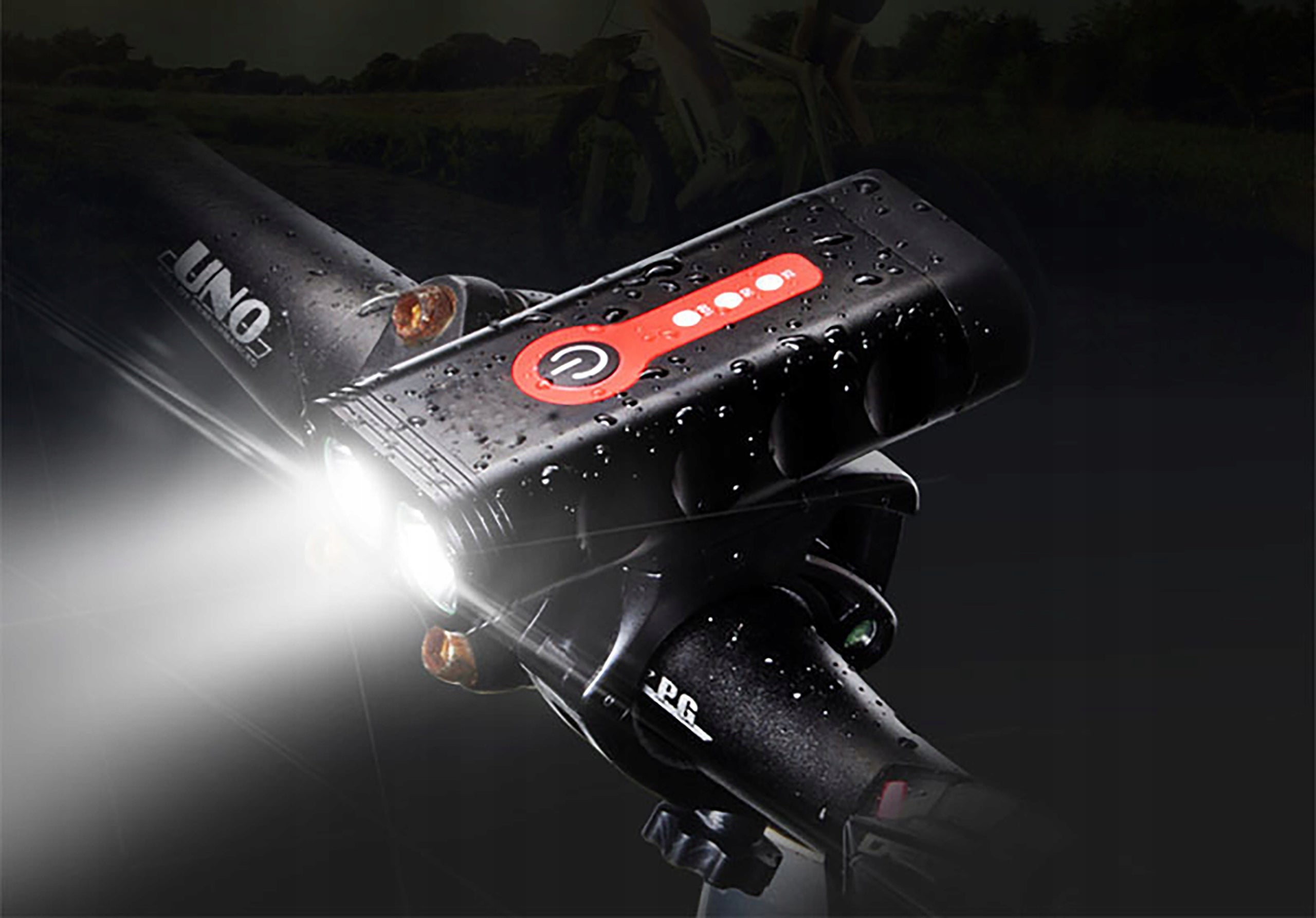 LED BIKE LIGHT FRONT 1800 LUMENS STRONG + REAR BICYCLE LIGHTS EAN (GTIN) 5903899926190