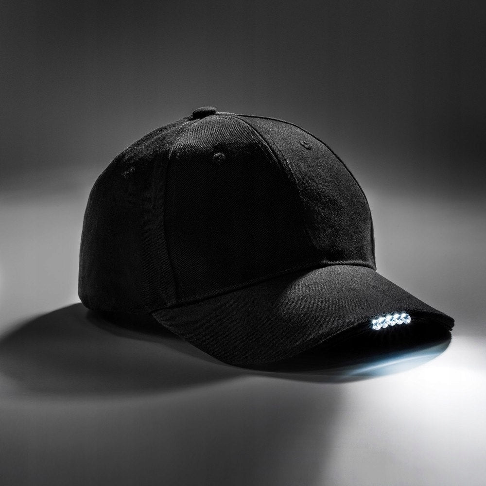 LED Baseball Cap for Runner Flashlight Sport Color black