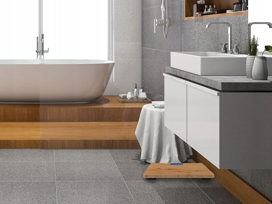 LED Bathroom Scale - Wooden Brand Trade