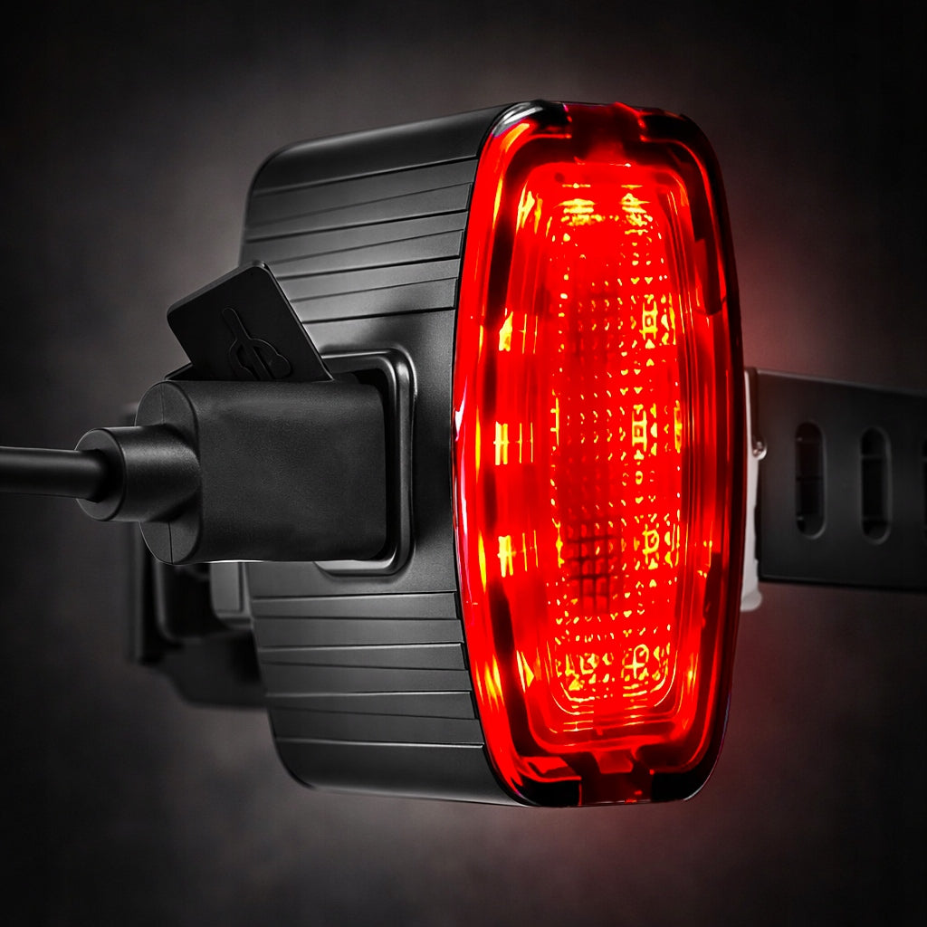 LED Bicycle Lights Front Rear USB Strong Light Bike Lamp Set Kind set