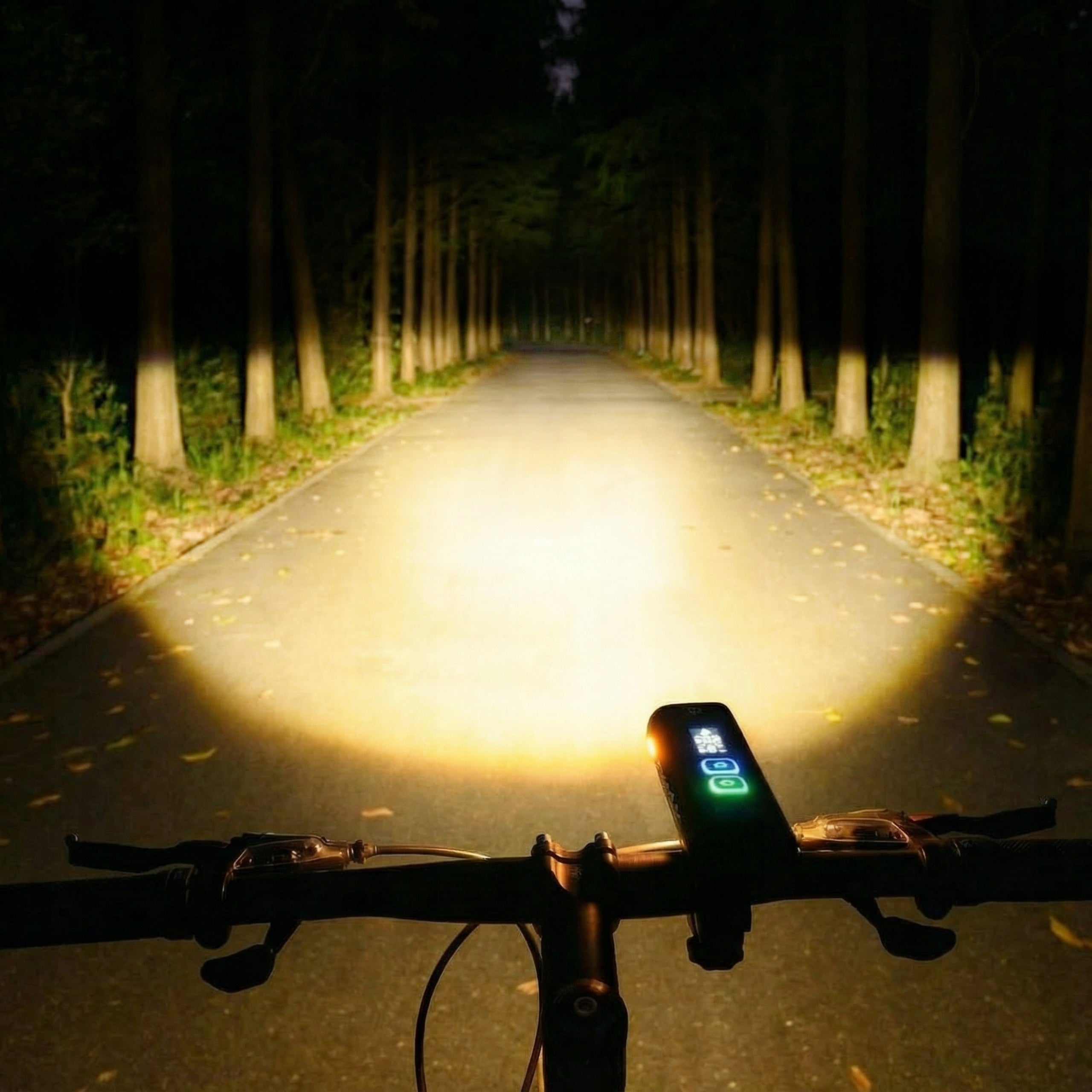 LED Bike Light 1600LM Powerful Flashlight Front USB Powerbank 5200mAh Packaging status original