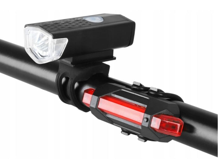 LED Bike Light Set Front Rear Rechargeable Manufacturer code ODPORNA LAMPA LAMPKI ROWEROWE PRZÓD ZESTAW