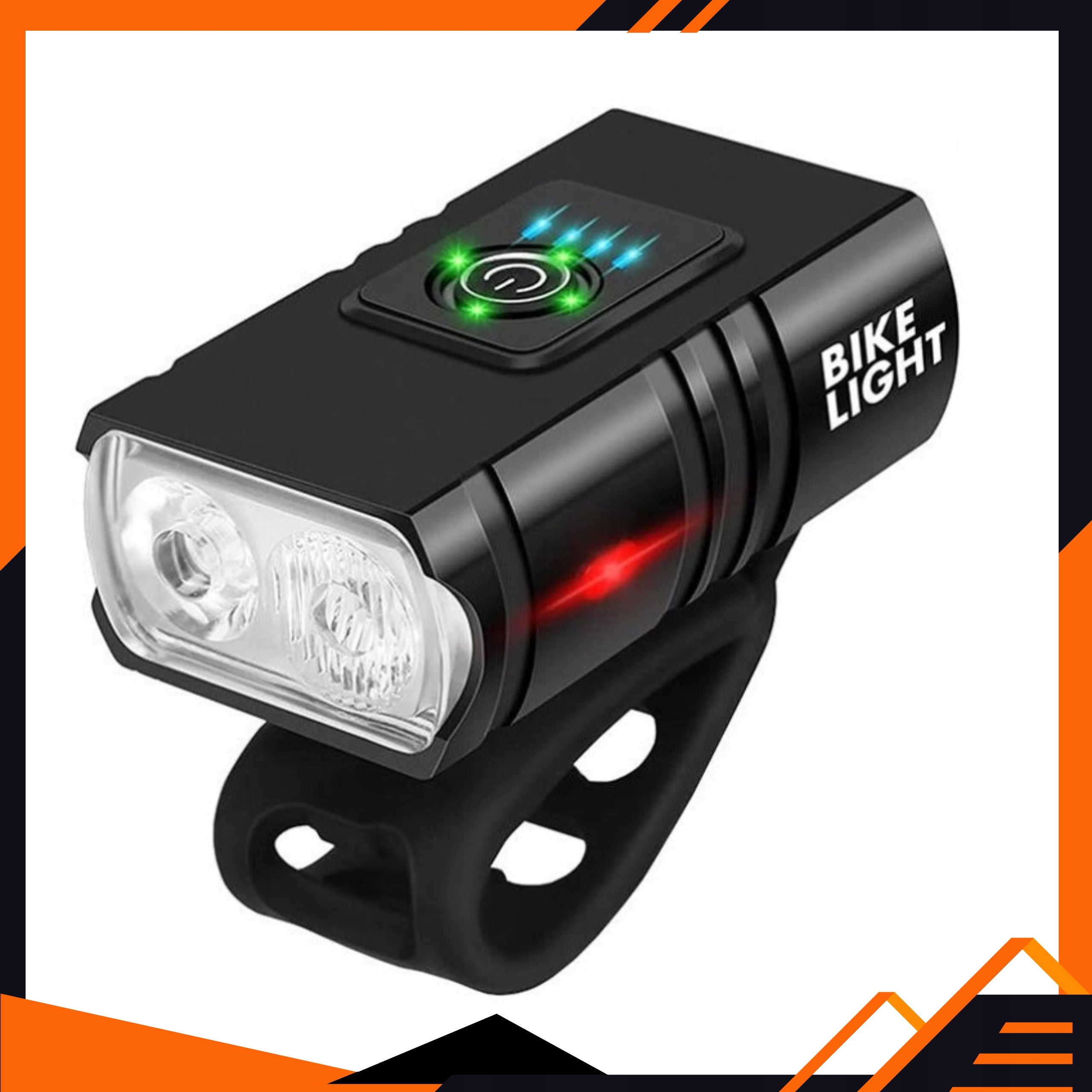 LED Bike Light Very Strong Waterproof USB Rechargeable + Freebie Rear Kind front-facing