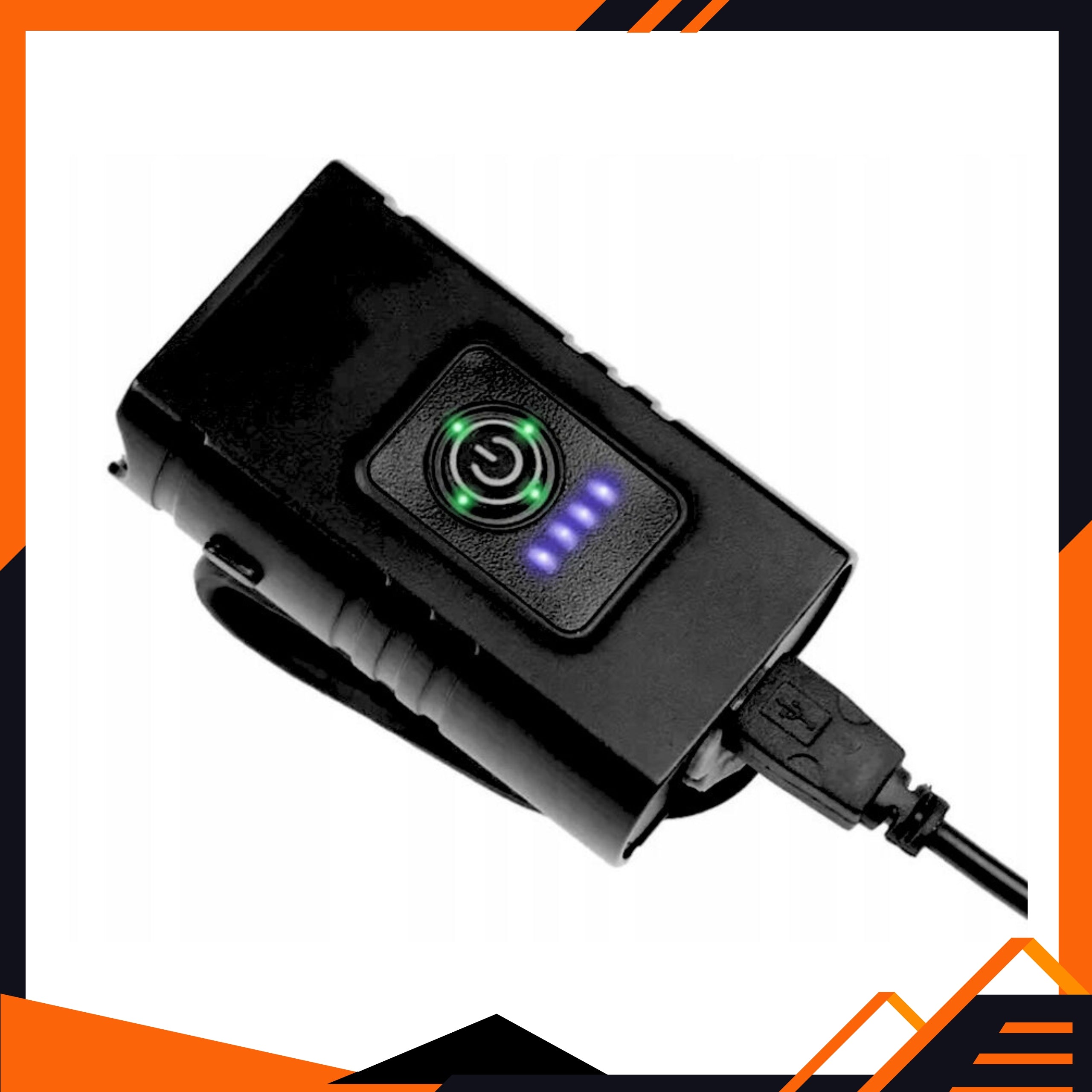 LED Bike Light Very Strong Waterproof USB Rechargeable + Freebie Rear Light beam 1200 lm