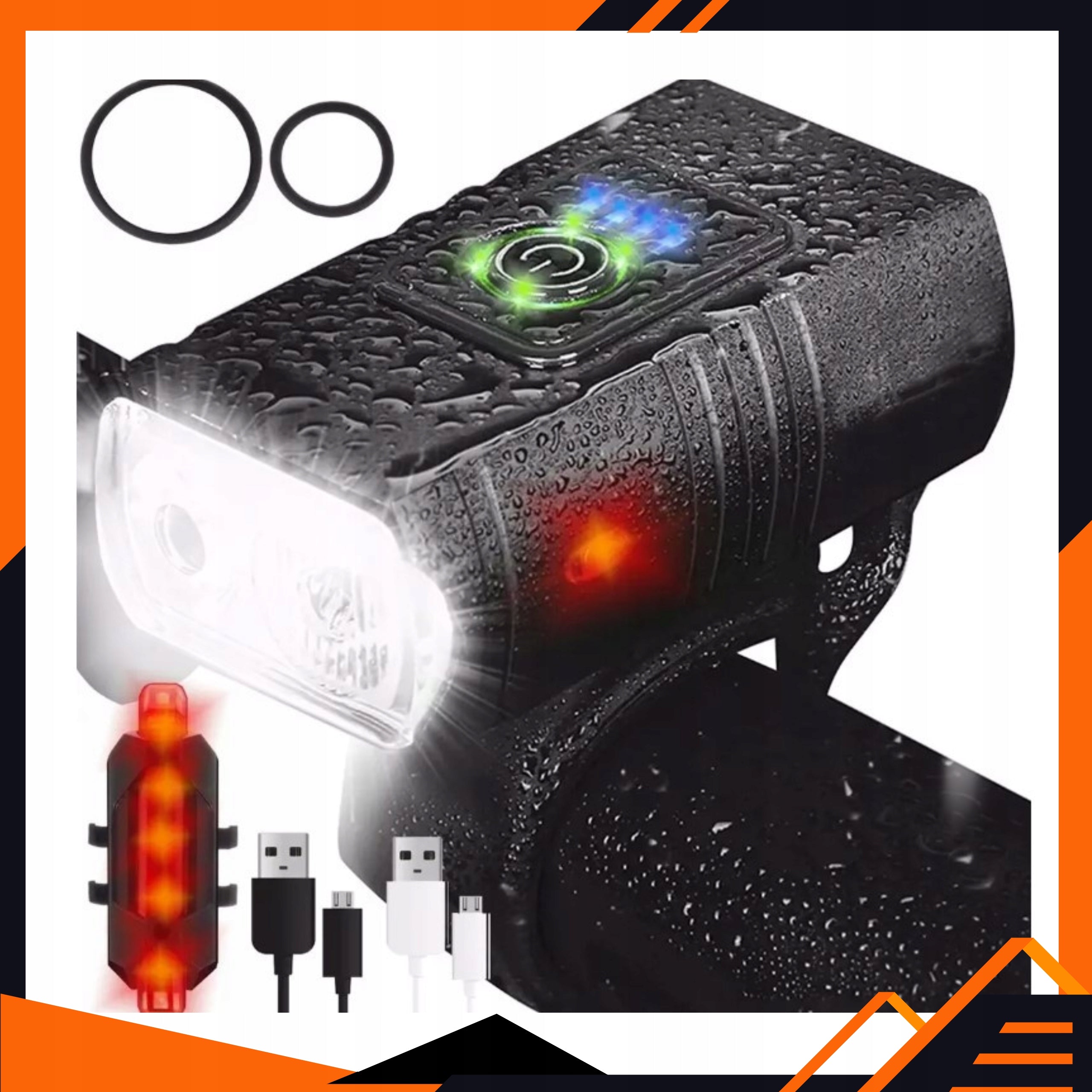 LED Bike Light Very Strong Waterproof USB Rechargeable + Freebie Rear Manufacturer code Lampka Rowerowa LED Vedor