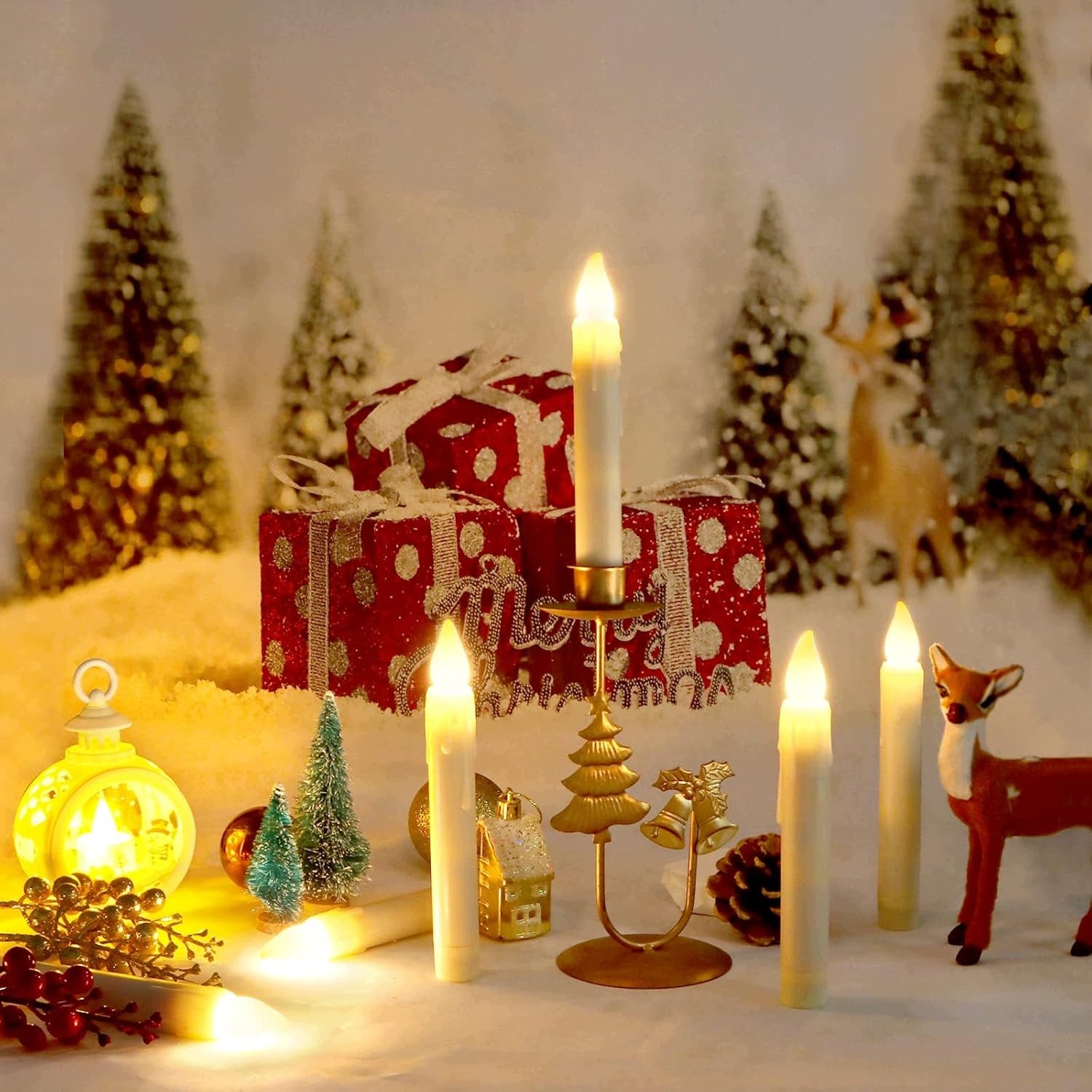 LED CANDLES REMOTE CONTROL TIMER WARM WHITE DIMMING 17CM Brand no brand