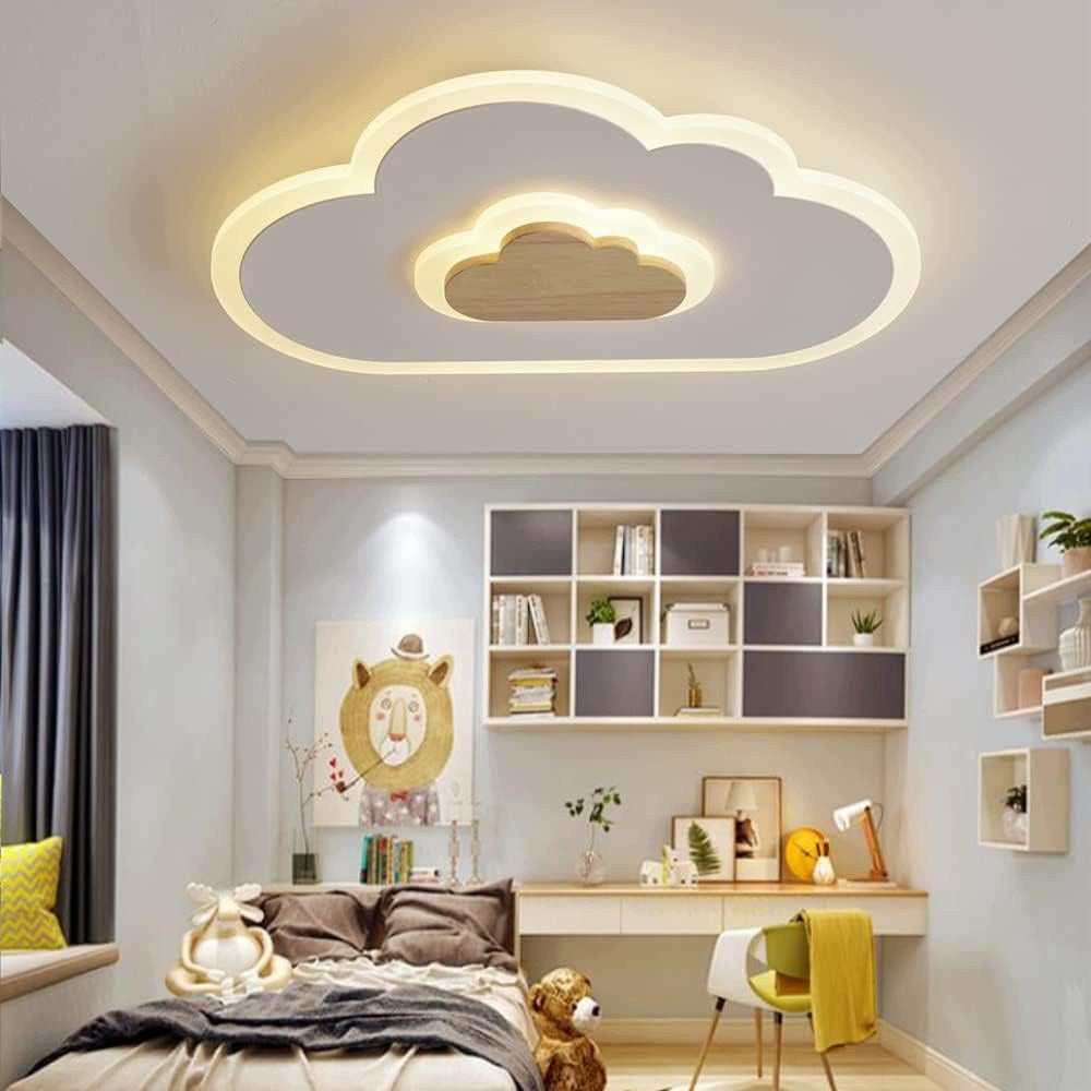 LED CEILING LAMP CLOUD WHITE DIMMABLE REMOTE CONTROL FOR CHILDREN'S ROOM Brand no brand