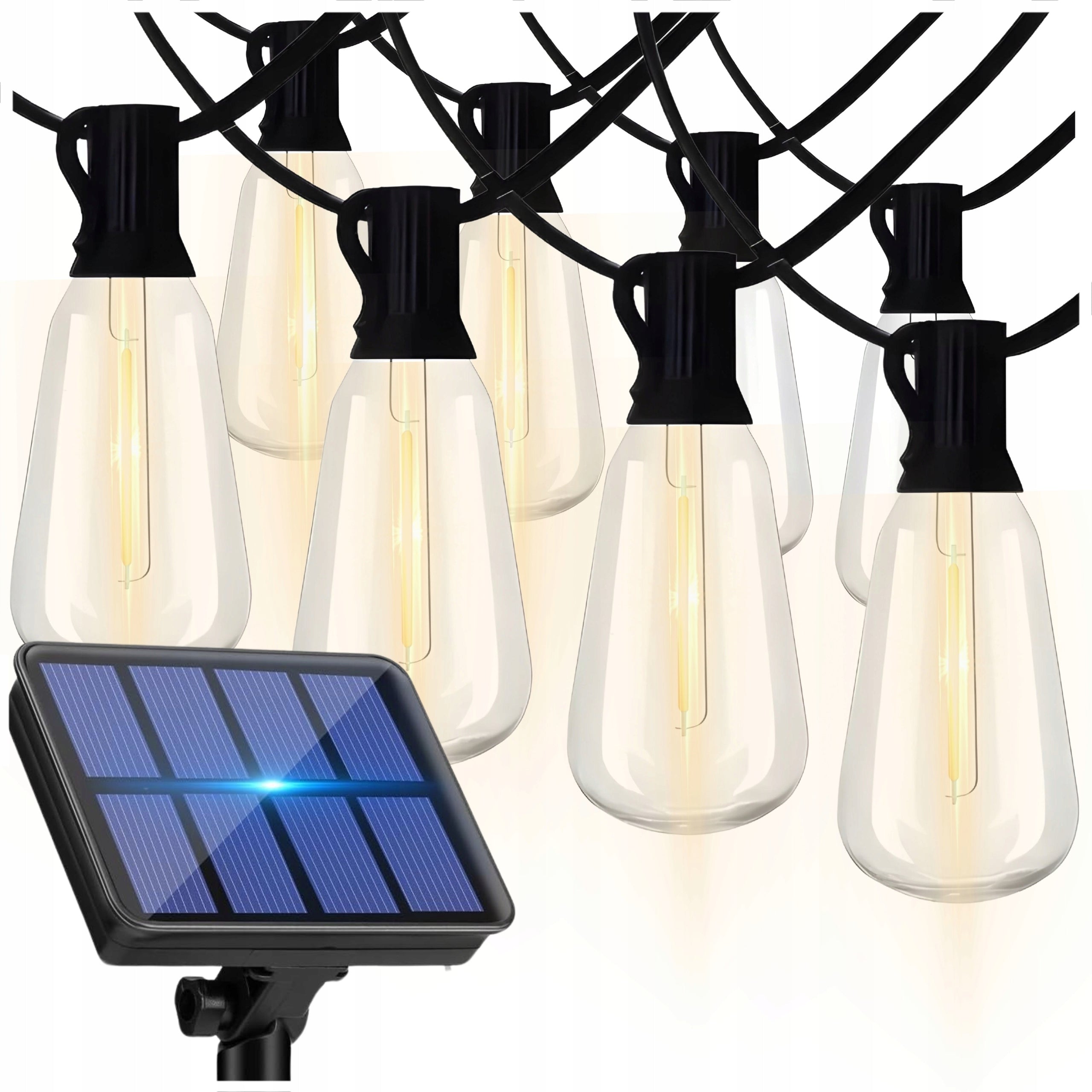 LED CHAIN SOLAR GARLAND 20 BULBS DECORATIVE LAMPS 5M GARDEN