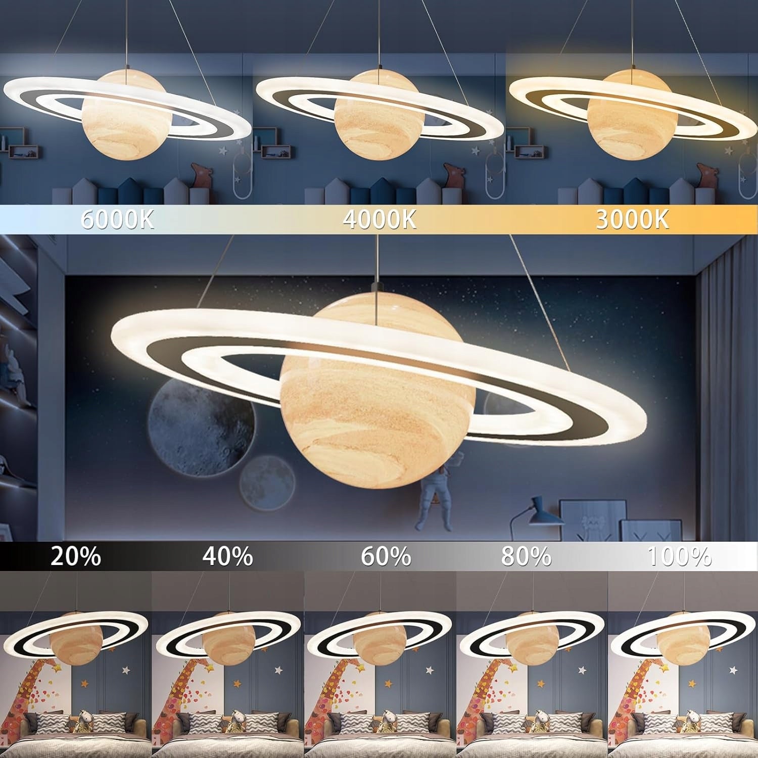 LED CHANDELIER FOR CHILDREN'S ROOM WITH PLANET DIMMING REMOTE CONTROL Brand no brand