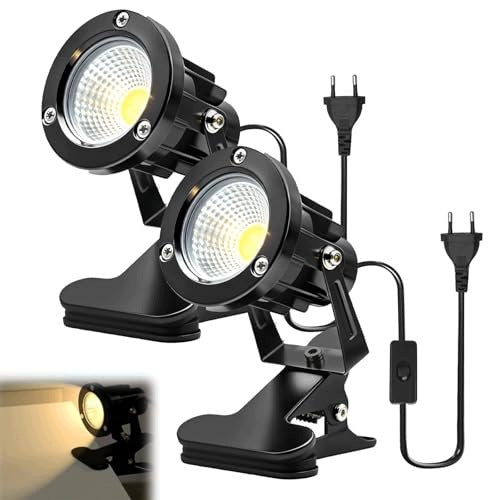 LED CLAMP SPOTLIGHT 10W WARM WHITE DESK GARDEN 2 PCS FOR HOME Brand no brand