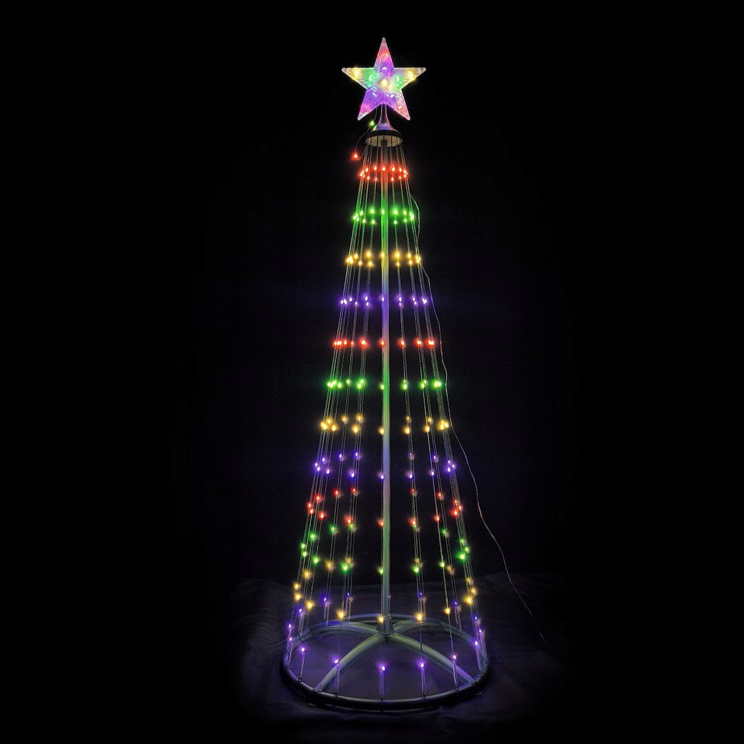LED Christmas Tree 1,8m 269LED 2700K + RGB IP44 Green Packaging status original