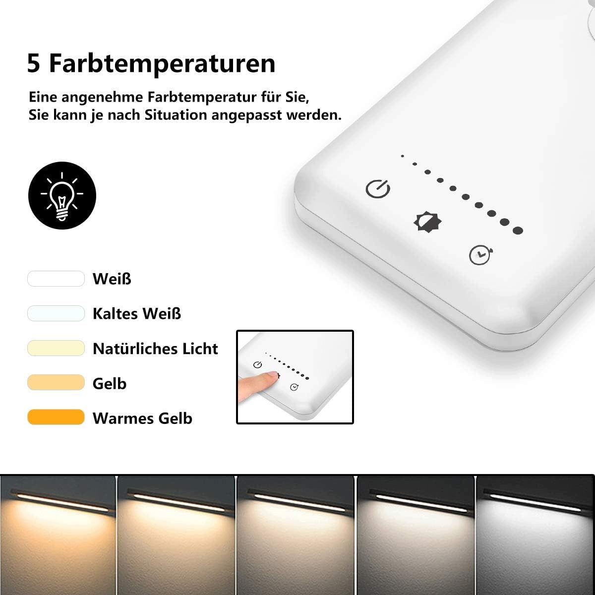 LED DESK LAMP DIMMABLE 5 COLORS USB NIGHT READING