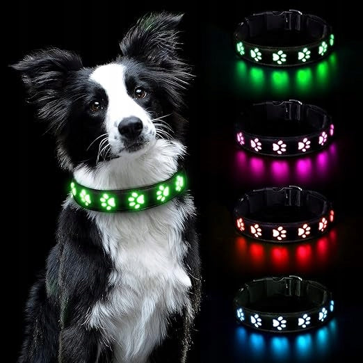 LED DOG COLLAR GLOWING PET COLLAR USB UNIVERSAL