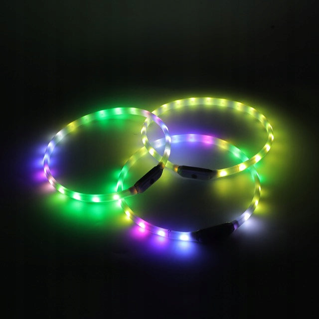 LED Dog Clamp Glowing Silicone USB-C Pink Adjustable S Packaging status original