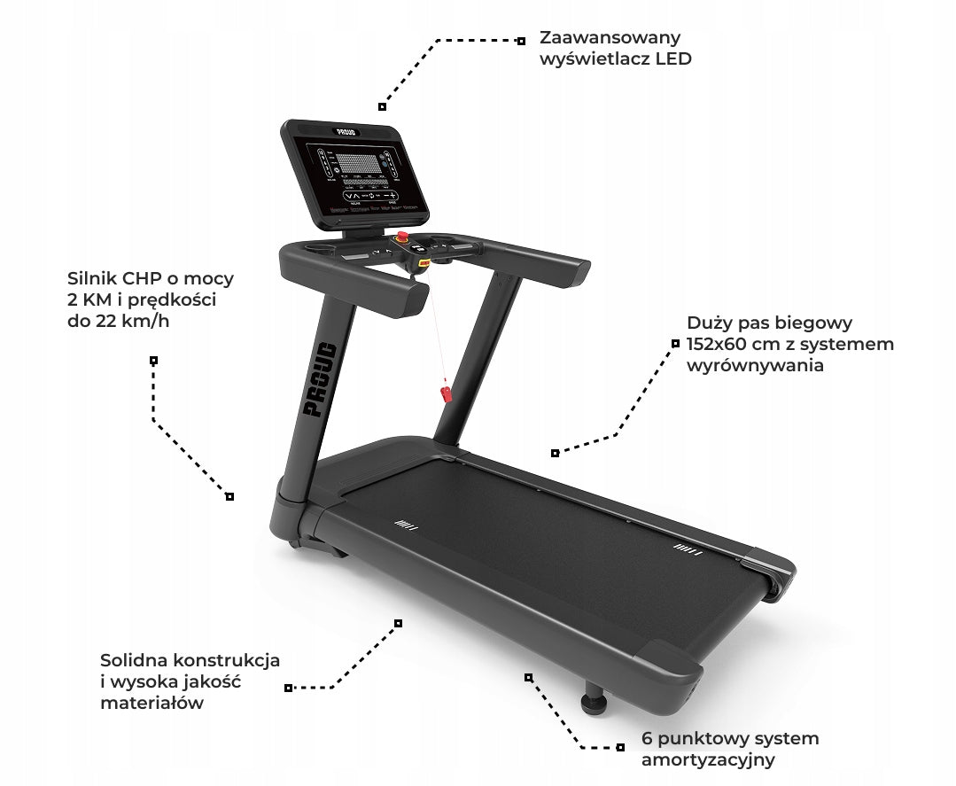LED Electric Treadmill PROUD LEAD PRO | Home Word Rehabilitation Hotel Packaging status original