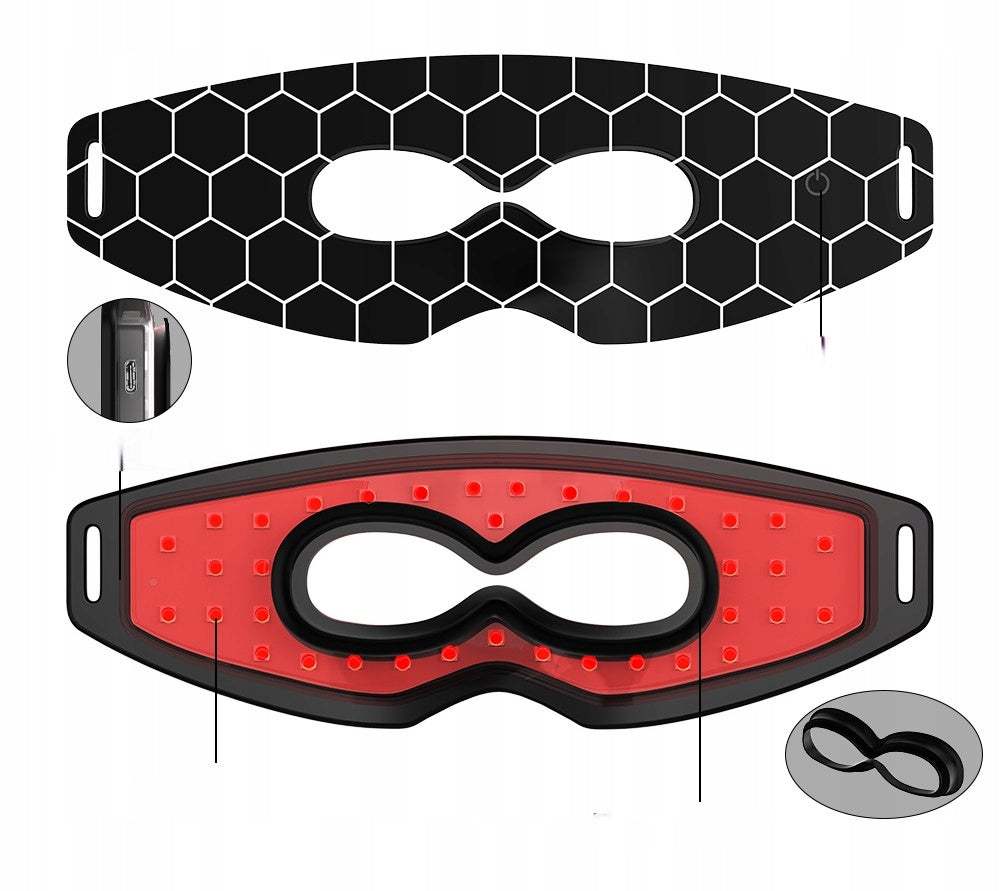 LED Eye Mask Red Blue and Yellow Light Therapy Device Manufacturer code 92604280159